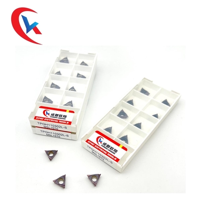 TPGH110302L-S Pvd कोटिंग टंगस्टन कार्बाइड 60° कटिंग एज एंगल के साथ सम्मिलित करता है